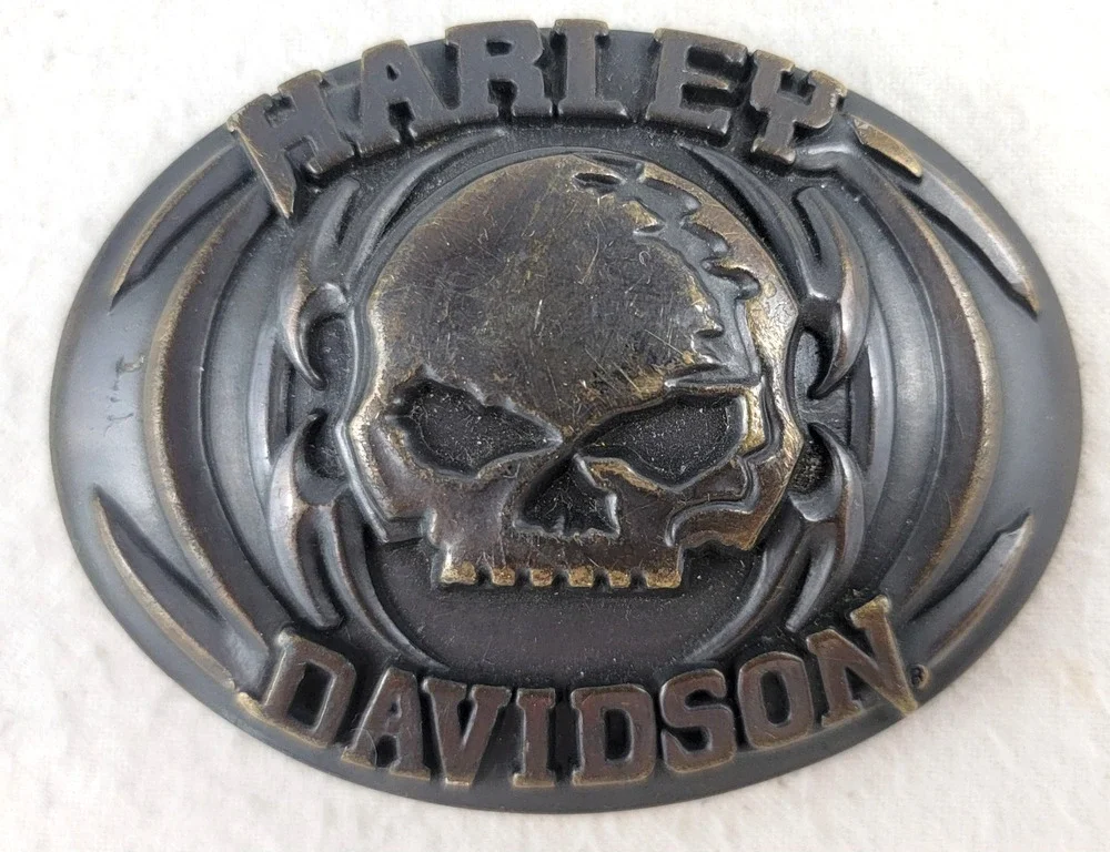 Harley Davidson Willie G Skull Belt Buckle 2008 Brass
